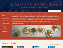 Tablet Screenshot of lonesomewaterbooks.com